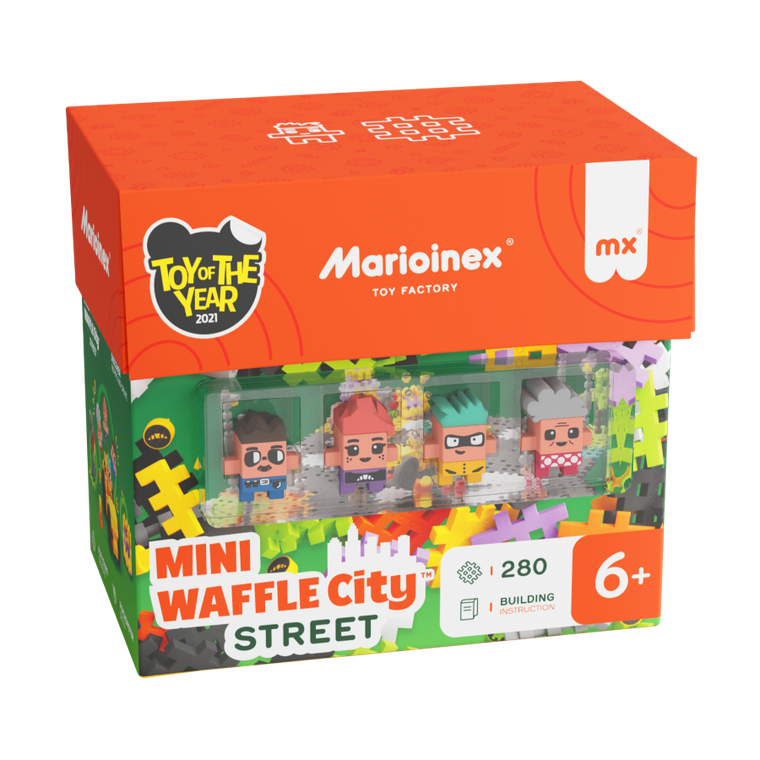 Marioinex, Mini Waffle, City, Strada, set de constructie, 280 piese