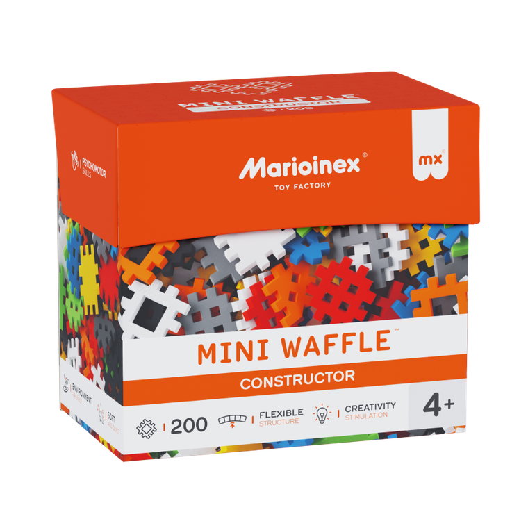 Marioinex, Mini Waffle, Constructor, set de constructie, 200 piese