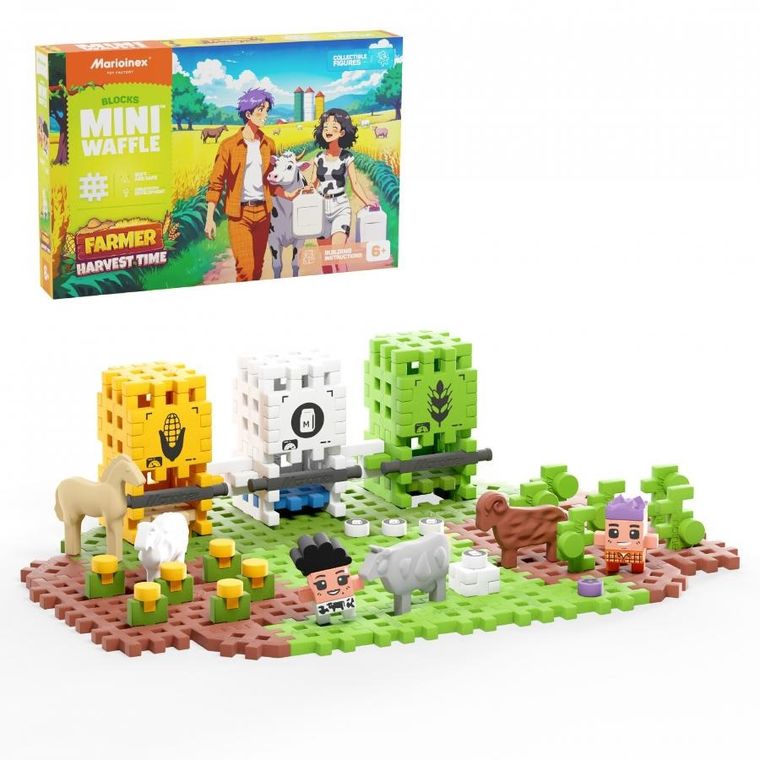 Marioinex, Mini Waffle, Fermier, set de constructie, 102 piese
