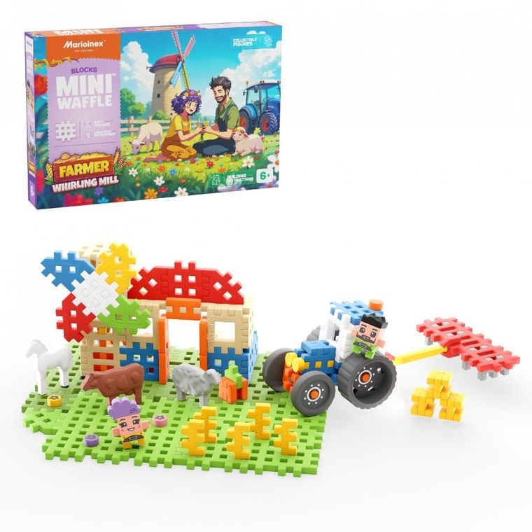 Marioinex, Mini Waffle, Fermier, set de constructie, 109 piese