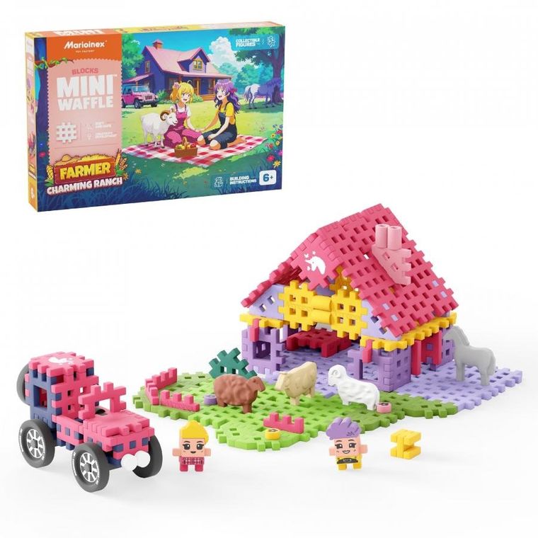 Marioinex, Mini Waffle, Fermier, set de constructie, 112 piese