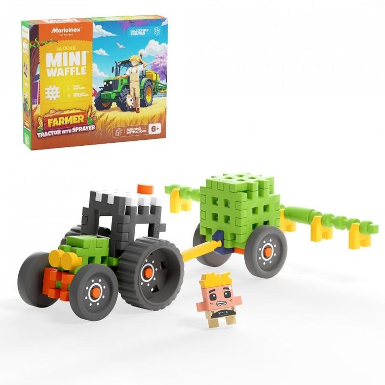 Marioinex, Mini Waffle, Fermier, set de constructie, 50 piese