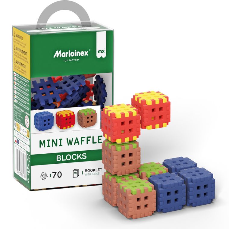 Marioinex, Mini Waffle, Green Blocks, set de constructie, 70 piese
