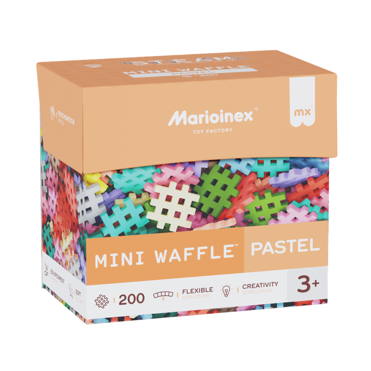 Marioinex, Mini Waffle, Pastel, set de constructie, 200 piese