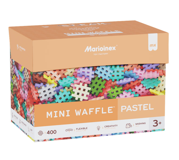 Marioinex, Mini Waffle, Pastel, set de constructie, 400 piese
