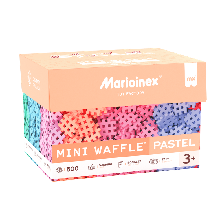 Marioinex, Mini Waffle, Pastel, set de constructie, 500 piese