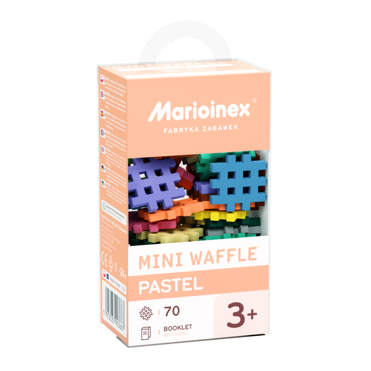 Marioinex, Mini Waffle, Pastel, set de constructie, 70 piese