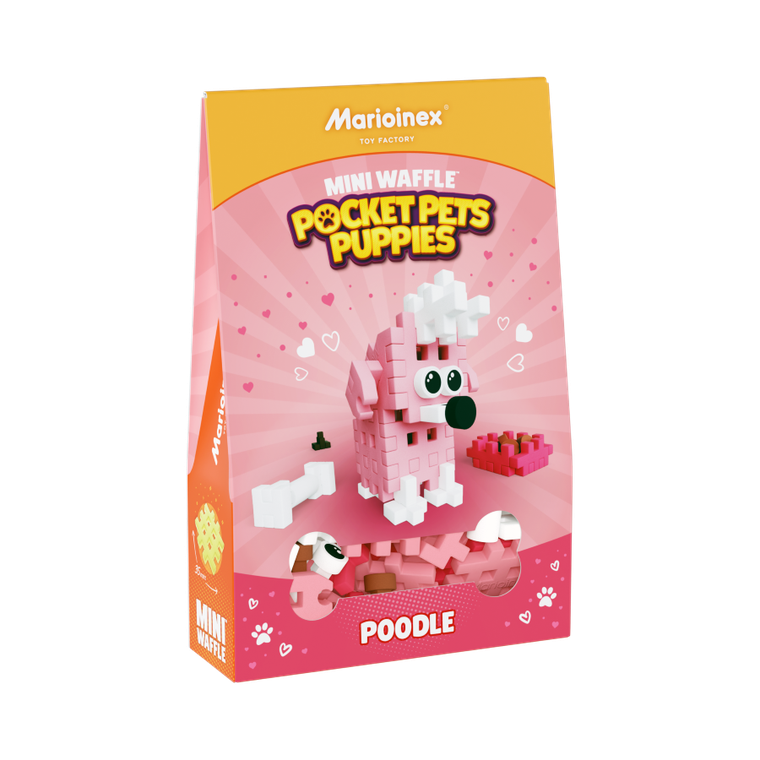 Marioinex, Mini Waffle, Pocket Pets Puppies, Pudel, set de constructie, 47 piese