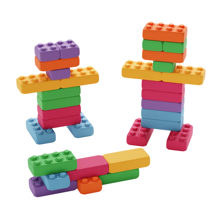 Marioinex, set de constructie, caramizi, blocuri XXL, pastelowe, 33 piese