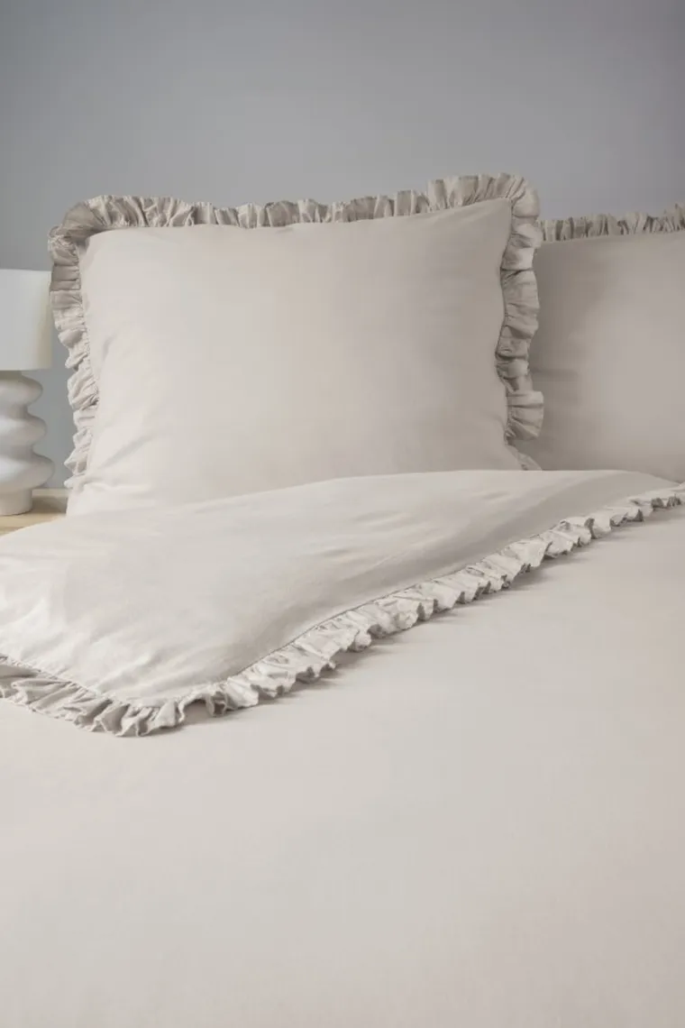 Mayamoo, set lenjerie de pat, 3 piese, bej, 160-200cm