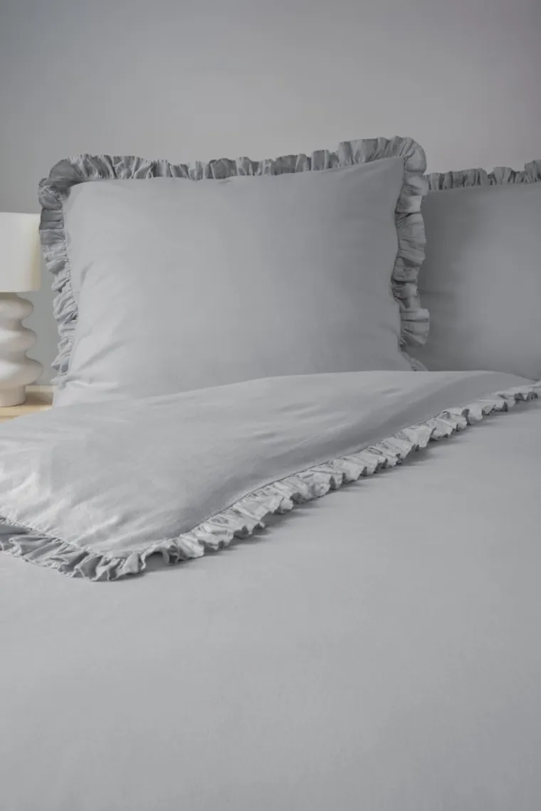 Mayamoo, set lenjerie de pat, 3 piese, gri deschis, 160-200cm