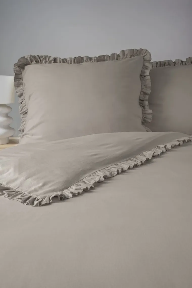 Mayamoo, set lenjerie de pat, 3 piese, taupe, 160-200cm