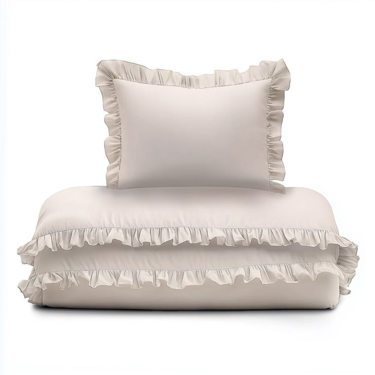 Mayamoo, set lenjerie de pat single, bej, 90-120cm