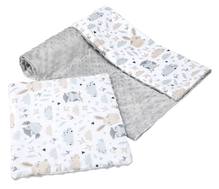 Medi Partners, Animale, plapuma cu perna, minky, 75-100 cm