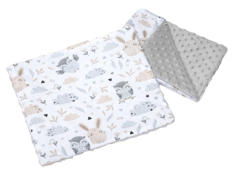 Medi Partners, Animale, set lenjerie de pat single pentru carucior, minky