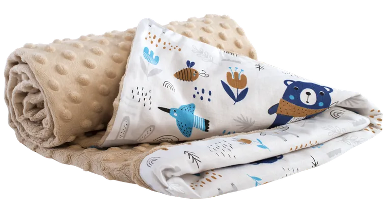 Medi Partners, Boho Animals, patura, minky, bej, 75-100 cm