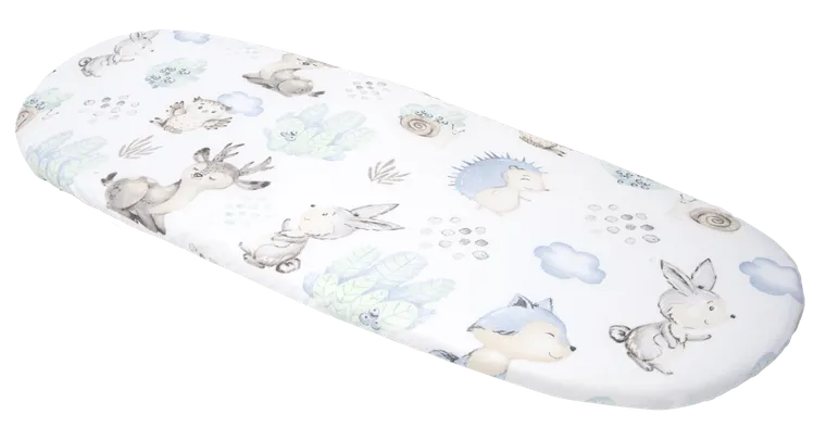 Medi Partners, Caprioare si Arici, cearceaf din bumbac cu elastic pentru carucior