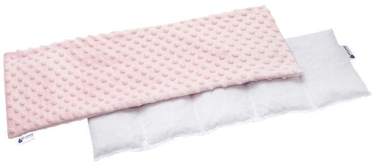 Medi Partners, perna termica cu samburi de visine, 5 compartimente, minky, roz, 20-60 cm