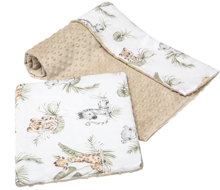 Medi Partners, Safari, plapuma cu perna pentru patut, minky, 75-100 cm