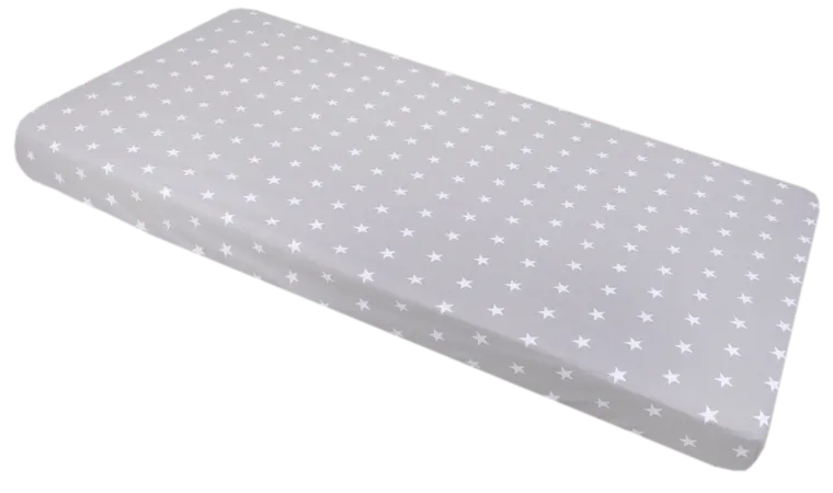 Medi Partners, Stars, cearceaf cu elastic, gri, 60-120 cm