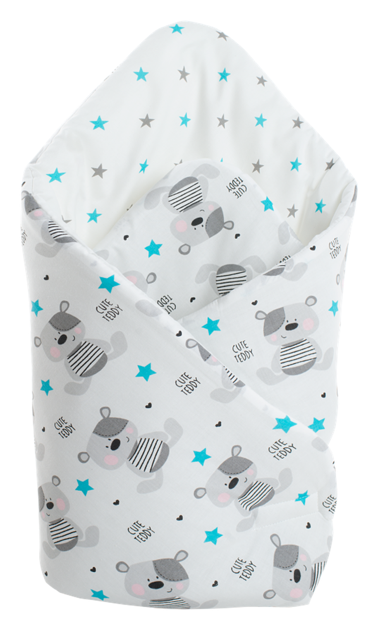 Medi Partners, Teddy, paturica - sistem de infasat pentru bebelusi, albastru