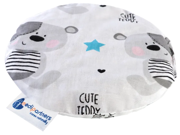Medi Partners, Teddy, perna termica mica cu samburi de visine, albastru