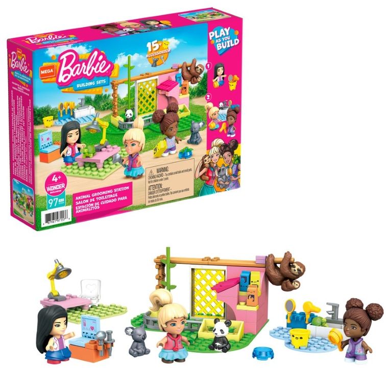 MEGA Construx, Barbie, Animal Grooming, set de constructie, 97 piese