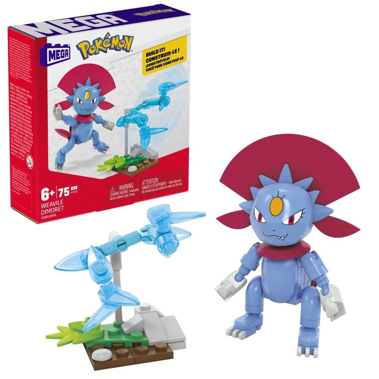 MEGA Pokemon, Weavile Dimoret, set de constructie, 75 piese