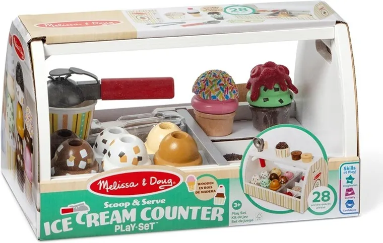 Melissa & Doug, Gelaterie mare, set de joaca din lemn