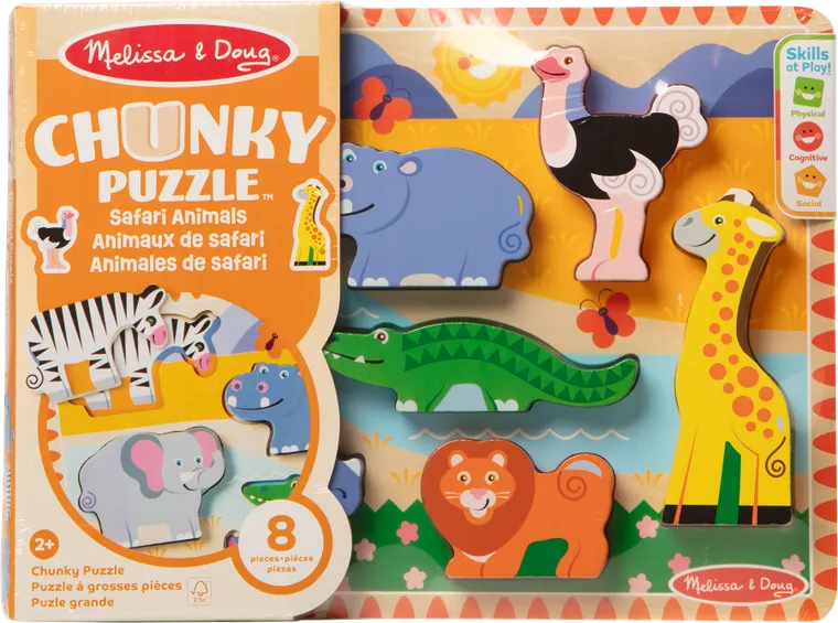 Melissa & Doug, Safari, puzzle din lemn
