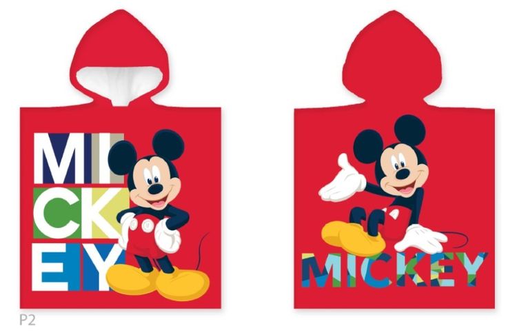 Mickey Mouse, prosop tip poncho de baie, 55-110 cm