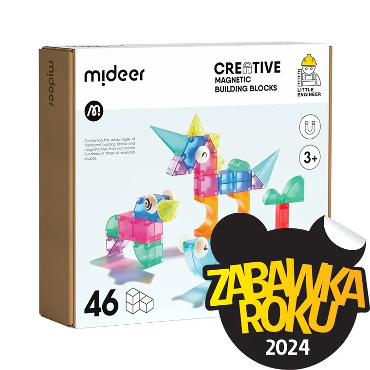 Mideer, blocuri magnetice 3D, 46 piese