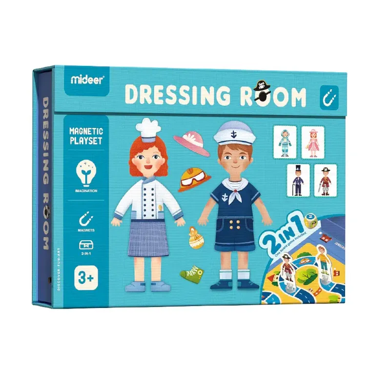 Mideer, Imbracaminte, joc + puzzle magnetic 2in1