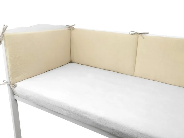 MimiNu, aparatori pentru patut, muselina, bej, 180-30 cm