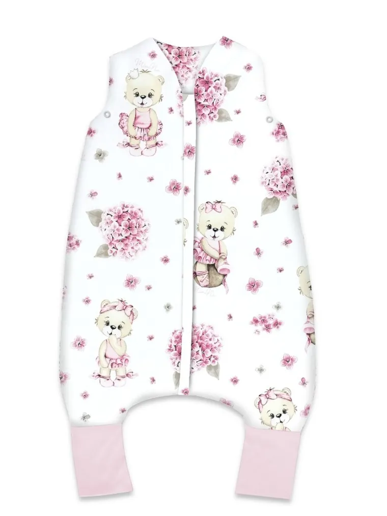 MimiNu, Balerina, sac de dormit de vara cu picioare, marime S, TOG 0.5, 1-2,5 ani, roz