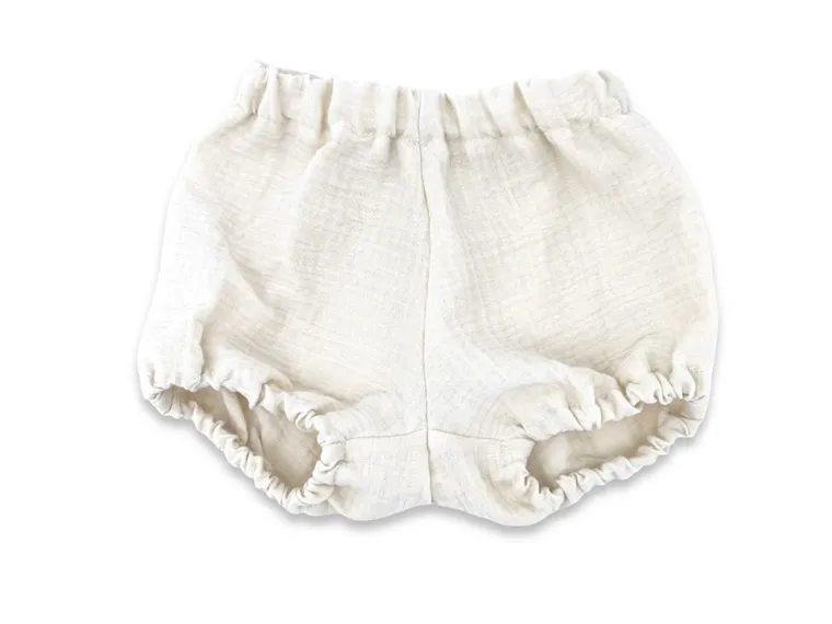 MimiNu, bloomers din muselina, crema, marime S, 0-1 ani