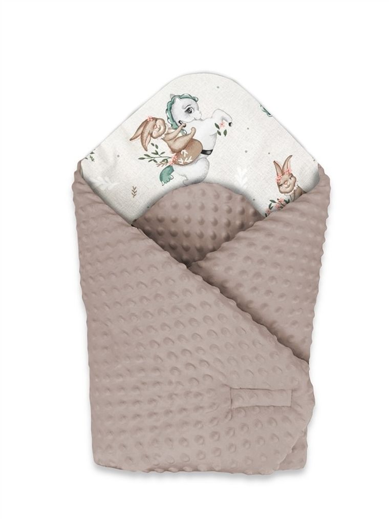 MimiNu, Carusel, patura de infasat pentru bebelusi, minky, 75-75 cm