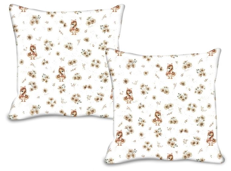 MimiNu, Duo, Ratuci, fata de perna, bej, 40-40 cm, 2 buc.