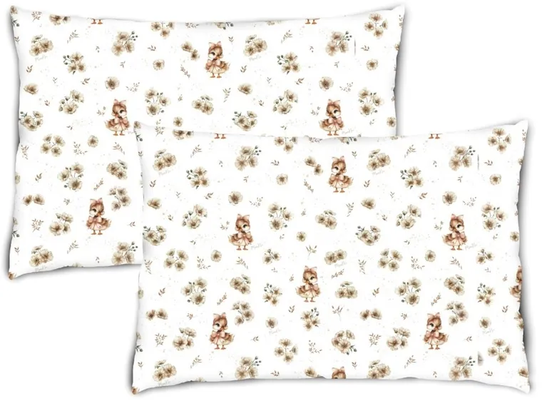 MimiNu, Duo, Ratuci, fata de perna, bej, 60-40 cm, 2 buc.