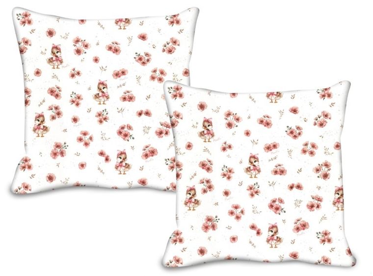 MimiNu, Duo, Ratuci, fata de perna, roz, 40-40 cm, 2 buc.