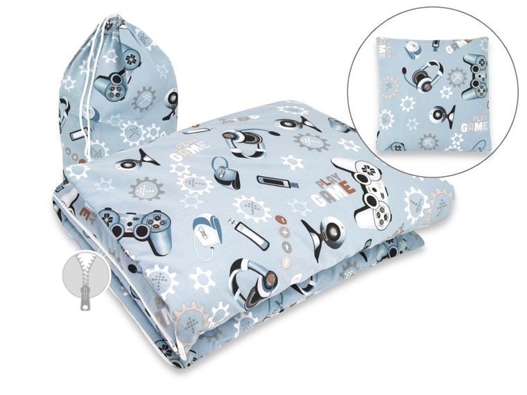 MimiNu, Gamer, set: sac de dormit + perna cu fata de perna