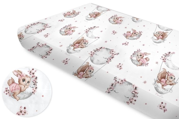 MimiNu, Lili, cearceaf de pat, roz, 80-160 cm