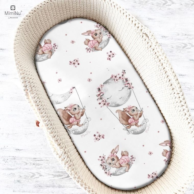 MimiNu, Lili, cearceaf pentru carucior, roz, 35-80 cm