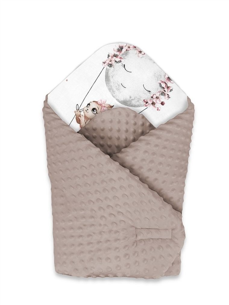 MimiNu, Lili, patura de infasat pentru bebelusi, minky, 75-75 cm