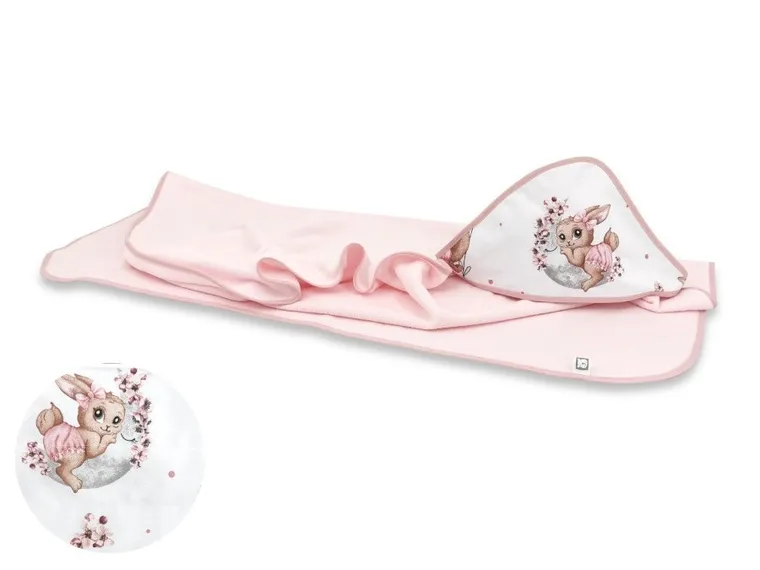 MimiNu, Lili, prosop cu gluga, 100-100 cm, roz