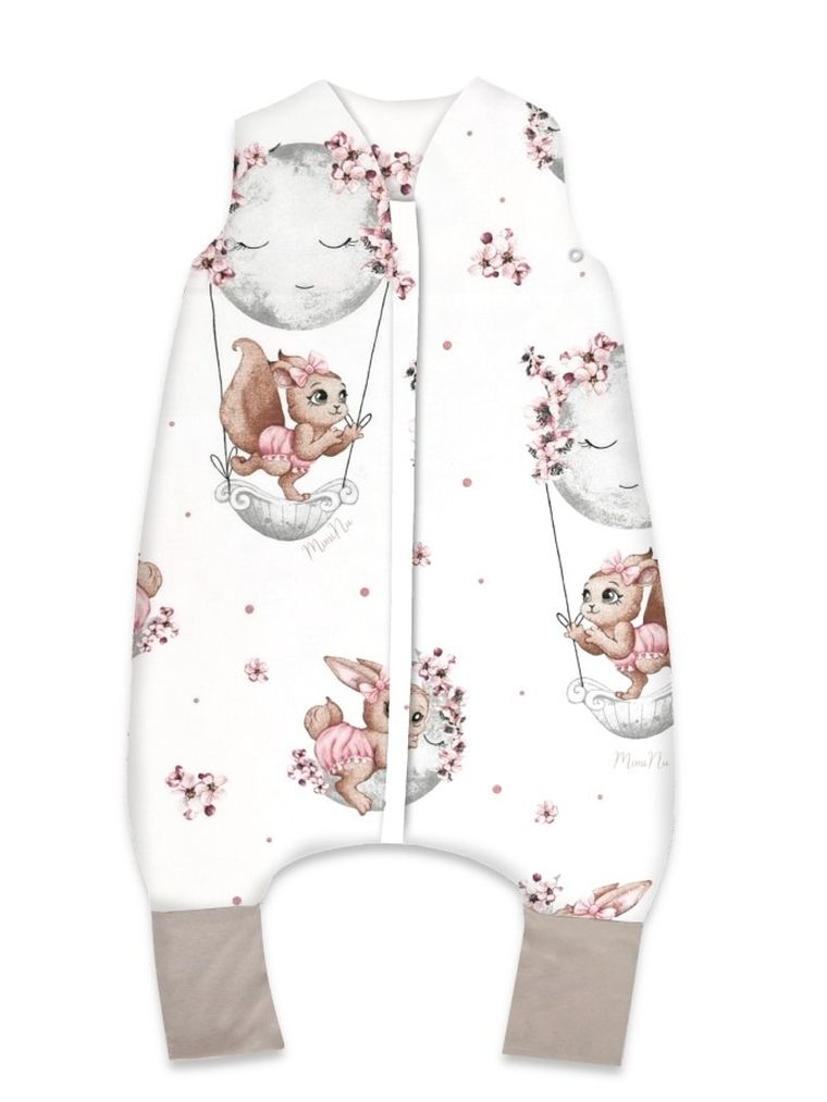 MimiNu, Lili, sac de dormit cu picioare, calduros, TOG 2.5, marime S, 1-2,5 ani, roz