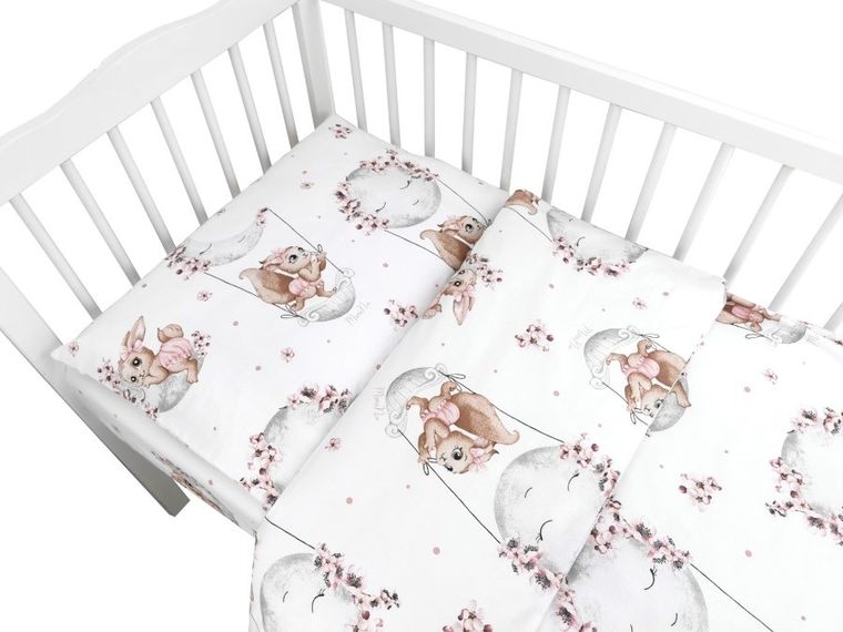MimiNu, Lili, set lenjerie de pat single, roz, 135-100 cm