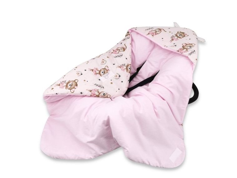 MimiNu, Little Ballerina, sac de dormit calduros pentru scaun auto, roz, 90-90 cm