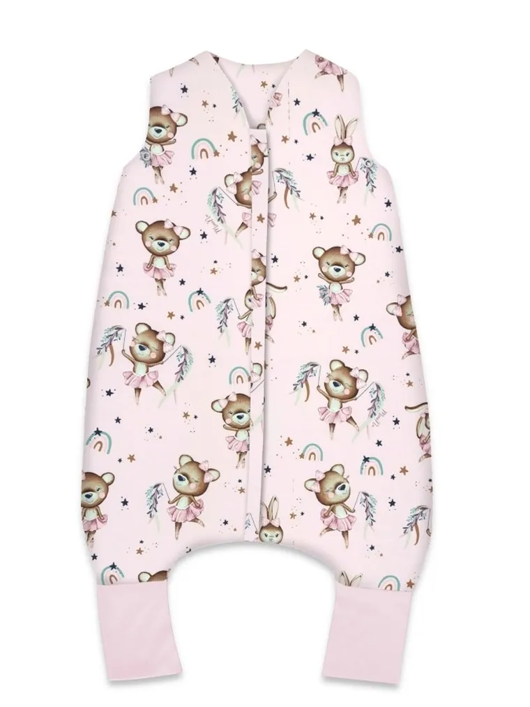 MimiNu, Little Ballerina, sac de dormit cu picioare, calduros, TOG 2.5, marime S, 1-2,5 ani