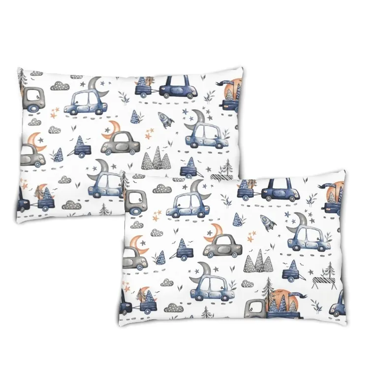 MimiNu, Masini Albastre, fata de perna, 40-60 cm, 2 buc.